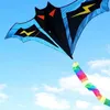 Kite Accessories Lightning bat kite breeze easy to fly big long tail cartoon childrens 230426