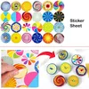 24 pc's verlichten Mini Spinning Tops Led Hand Spinners speelgoed met kleurrijke doe -het -zelfstickers Ontwerp uw eigen nieuwigheid Bulk Kousen Stuffers feestartikelen