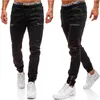 Men's Jeans Pants Brand Business Casual Stretch Loose Light Blue Black Trousers Spring And Autumn Models