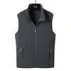 Mens Vests FGKKS Autumn Men Casual Vest Jacka Solid Color Stand Collar Polar Fleece Fishing Vandring Par Varm kappa Male 231127