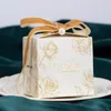 Prezent European European Bowknot Candy Boxy Favor Sweet Ręczne opakowanie torba Baby Shower Wedding