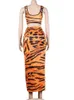 Платье Kricesen Sexy Print Tiger Leopard Stes