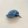 Casquettes Chapeaux 1-4T Bébé Chapeau Pour Filles Garçons Bord Court Version Coréenne Denim Casquette De Baseball Réglable Enfant Garçons Ombrage Unisexe Vintage Chapeau D'extérieur 230427