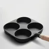 Casseroles 4 tasses en fonte poêle à frire antiadhésive cuisinière crêpière pour outils de cuisine à induction de gaz