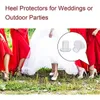 Shoe Parts Accessories 30 Pairs Silicone High Heel Covers Plastic Protector for Grass Guards in Care Kit Wedding Party 231127
