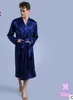 Erkek Robes 1pcs/Lot Uzun Robe Faux İpek Yumuşak Ev Banyıl Plus Boyut S-XXL Nightgown Erkekler için Nightgown Kimono Katı Cobles Erkek Saten Pijamalar 231127