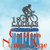 Other Event Party Supplies Personalized Bicycle Racer Cake Topper Custom Name Age Man Road Cycling Silhouette For Cyclist Birthday Party Decoration Topper 231127