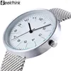 Horloges Herenhorloges Geekthink Heren quartzhorloge Roestvrij stalen gaasband Waterdicht sporthorloge Horloges Mannen #a