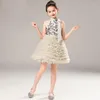 Flickaklänningar Flower Dress Evening Gown Princess Kirt Model Show Sequin Children Hosting Performance Ball 2023