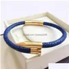 Charm Bracelets Bt Luxury Genuine Stingray Leather Stainls Steel Nail Bracelet265J Drop Delivery Jewelry Dh0Fz