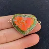 Charms 1pcs Classic Natural Colored Heart Shaped Emperor Stone Pendant Elegant Damen Schmuck DIY Halskette Ohrringe Zubehör