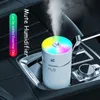 Nawilżacze 240 ml Ultrasonic Cool Mist Maker Portable mini powietrze nawilżający ładownik mgły dyfuzor mgły z kolorowymi światłami LED 230427