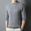 Men's Sweaters Real Sheep Wool Clothes Classic Argyle Soft Warm Sweater Casual O-Neck Cashmere Jumper Long Sleeve Knitwear