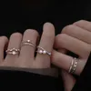 Pierścienie opaski Minimalistyczne podwójne gwiazdy gwiazdy cyrkonu pierścień otwierający cyrkon dla kobiet błyszcząca kryształ perłowy królik regulowany palec biżuteria palec palec AA230426