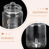 Dinnerware Sets Transparent Bucket Storage Jar Clear Abs Spigot Brewing Bottle Glass Containers Sealing Tank Cold Pitcher Beverage