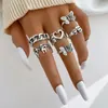 luxury ring nail ring designer ring gifts for men mens ring heart ring New love niche design joint ring three piece set Men women unisex wholesale