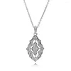 Chains Pan 925 Sterling Silver 1:1 Ladies Temperament Simple Smile Daisy Love Star Leaf Crown Round Necklace Jewelry