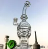 Faberge Fab Egg Recycler Bong Narguilés Pipe à eau Pomme de douche Perc Dab Plate-forme pétrolière Bongs en verre Fumer des conduites d'eau avec joint de 14 mm MFE016379803