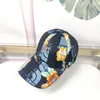 Designer Baseball Cap Dome Animated Pattern Hoed Leisure Caps Letter Nieuwheid ontwerp voor man Woman Doodle Tiger Flower Print hoeden Topkwaliteit