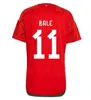 2022 Jersey w Wales Soccer 22 23 Home Away Red Allen Bale Ramsey Shirt Drużyna James Wilson Brooks Giggs dla dorosłych mężczyzn mundur piłkarski