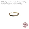 Cluster Rings Genuines S925 Sterling Temperament 14K Or Strass Vert Micro-incrusté Zircon Anneau Pour Femmes Fine Jewelry Accessoires