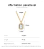 Colar de colar de pingente Luxury bling cz pedra moderna de aço inoxidável colar de jóias clássicas de jóias clássicas ys462