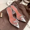 Sandals Women Heels Bridal Shoes Designer Elegant Ladies Luxury Party Pumps For Summer Transparent Wedding