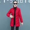 Trenchs de femmes manteaux 2023 hiver Parka femmes veste bouffante épaissie mince coton rembourré chaud à capuche à manches longues manteau noir rouge vêtements d'extérieur