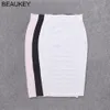 Юбка BEAUKEY Белая, черная сексуальная юбка-карандаш с высокой талией в горизонтальную полоску OL Юбка оптом XL Элегантная классическая юбка