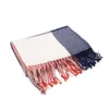 Sciarpa in cashmere imitazione scozzese scozzese con scialle ispessito allargato e nappe per versatili bandane infinite, sciarpe, sciarpe