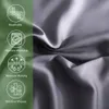 Conjunto de lençóis de bambu refrescante Ego 3 peças, lençóis de seda com bolso profundo de 16 polegadas, branco, duplo