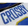 Custom SIDNEY CROSBY HIGH SCHOOL HOCKEY JERSEY WHITE Top Ed S-M-L-XL-XXL-3XL-4XL-5XL-6XL