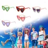 Lunettes de soleil Cool Heart Frame Vintage Girls Lens Glasses Teens Hiphop Party pour adultes