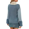 Женские свитера, водолазка с длинным рукавом, цветных блоков, для девочек-подростков, прозрачные для мужчин