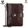 HUMERPAUL RFID Echte koeienleren portemonnee Men Munt Purse Male Cuzdan Portfolio Man Portomonee Small Mini Walet Pocket Quality1928