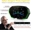 2022 Ny HUD Head Up Display Dual System OBD2 GPS Speedometer Alarm Digital Gauge 4-tums LCD-pekskärm Biltillbehör F11