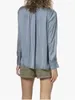 Women's Blouses Blouse For Women 2023 Satin V-neck Simple Loose Casual Soft Long Sleeve Shirt With Buttons