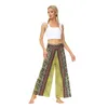 Pantaloni da donna Palazzo da donna Casual Yoga Gamba larga Moda fessura Pantalone lungo estivo Spiaggia Boho Hippie Pantaloni sportivi bohémien