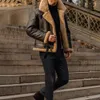 Men's Jackets 2023 Autumn And Winter Leather Jacket Mens Casual Outdoor Warm Parker Pilot Fur OnePiece Style 231127