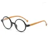 Lunettes de soleil mode lunettes de lecture rondes femmes hommes charnière à ressort avec lunettes presbytes en bois lecteurs classiques confort