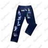 Jeans para hombres anime japonés azul y2k pantalones holgados de hombres minorías sueltas tendencia casual de la calle coreana ropa hip-hop impresa