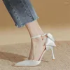 Jurk Schoenen Witte Hoge Hakken Voor Vrouwen 2023 Zomer Stiletto Ontwerp Bruiloft Bruidsmeisje Pompen Klauwen Hauts Femme Mujer