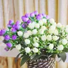 Dekorativa blommor Simulering Flower Milan Bud Mini Rose Artificial For Party Wedding Art Hall Home Shop Decoration Festival Supplies