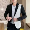 Męskie garnitury Blazers Kurtka marynarska Spring Korean Youth Trend Fashion Casual Streetwear Highalality Slimfit Brand Clothing 230427