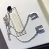 Projektant mody Naszyjnik Wisiwy marka Letter Link Łańcuch Naszyjniki Świąteczne srebrne tytanowe stalowe kryształowy biżuteria prezent świąteczny