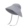 Chapeaux été chapeau de parasol pour enfants pour les nourrissons et les jeunes enfants grand bassin à bord coton crème solaire respirante