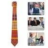 Papillon Cravatta con stampa patchwork Collo stampato scozzese vintage Colletto alla moda per uomo Accessori per cravatte da lavoro