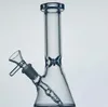 Glass Bong 5,3 tums vattenpipa 5 mm tjock dab rigg vatten rörskål beecomb duschhuvud perc bongs hårda minirörvaxoljeriggar rökning böjd rör