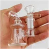 Pipas para fumar Heady Bong Mini 3 pulgadas Pyrex Glass Bongs Plataforma gruesa Agua 14 mm Junta Fab Huevo Aceite Dabs Reciclador con entrega de gota Inicio DHVPA