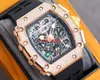 Plein diamant hommes saphir qualité 6 broches mouvement mécanique automatique haut ceinture en caoutchouc marque de luxe montres haut de gamme